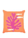Jonathan Adler Playa Corded Coral Cushion In Orange