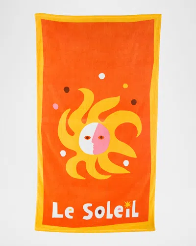 Jonathan Adler Playa Le Soleil Beach Towel, 40" X 70" In Orange