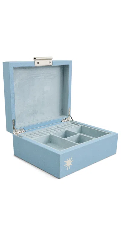 Jonathan Adler Playa Leather Jewelry Box Blue
