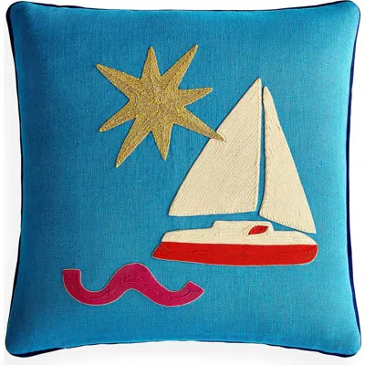 Jonathan Adler Playa Pillow In Blue
