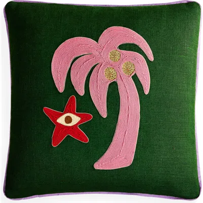 Jonathan Adler Playa Pillow In Green
