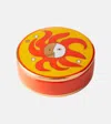 Jonathan Adler Playa Printed Porcelain Box In Yelloworange
