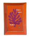 Jonathan Adler Playa Rectangle Tray In Orange
