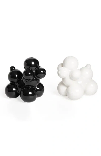 Jonathan Adler Poodles Porcelain Salt And Pepper Shakers In Black/white