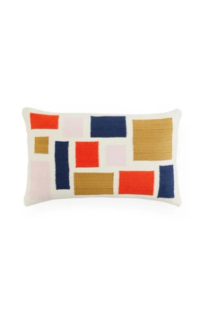 Jonathan Adler Pop Floating Blocks Pillow In White