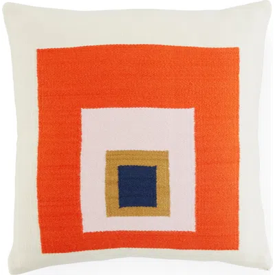 Jonathan Adler Pop Offset Square Pillow In Orange