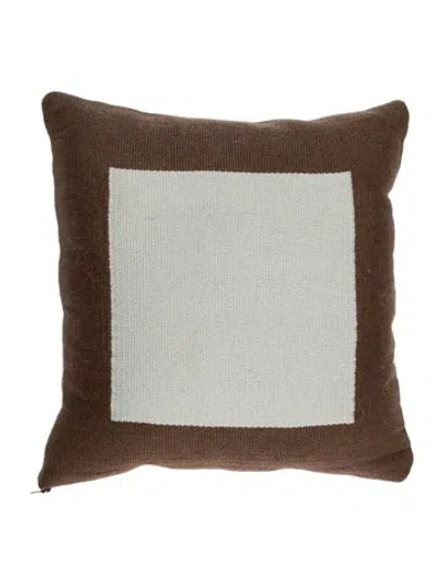 Pre-owned Jonathan Adler Pop Square Throw Pillow In Brown