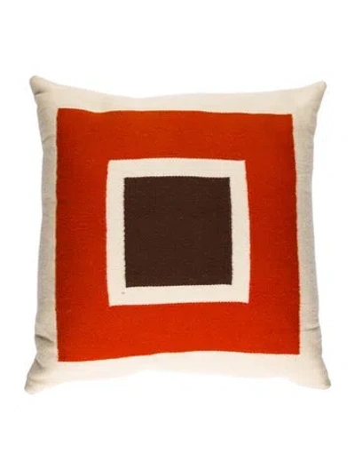 Pre-owned Jonathan Adler Pop Squares Throw Pillow In Brown