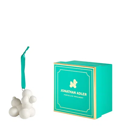 Jonathan Adler Porcelain Poodle Tree Decoration In White