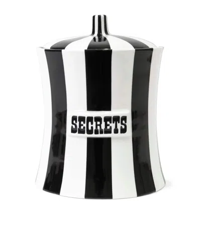 Jonathan Adler Porcelain Secrets Storage Canister In Black