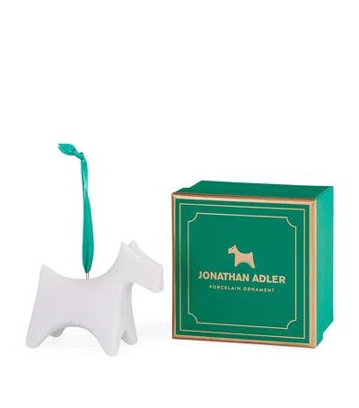 Jonathan Adler Porcelain Terrier Tree Decoration In White
