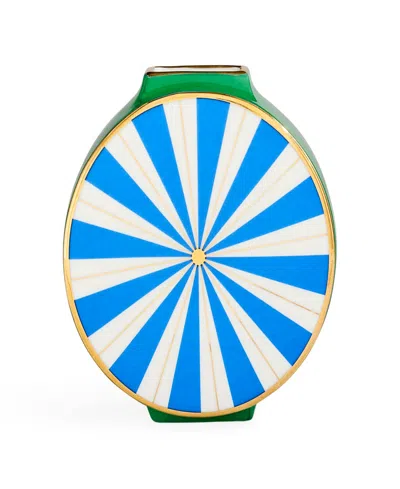 Jonathan Adler Portofino 5" Circle Vase In Blue