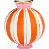 Jonathan Adler Portofino Bud Vase In Orange/white/pink