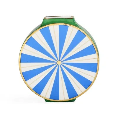 Jonathan Adler Portofino Circle Vase In Blue; Green; Gold
