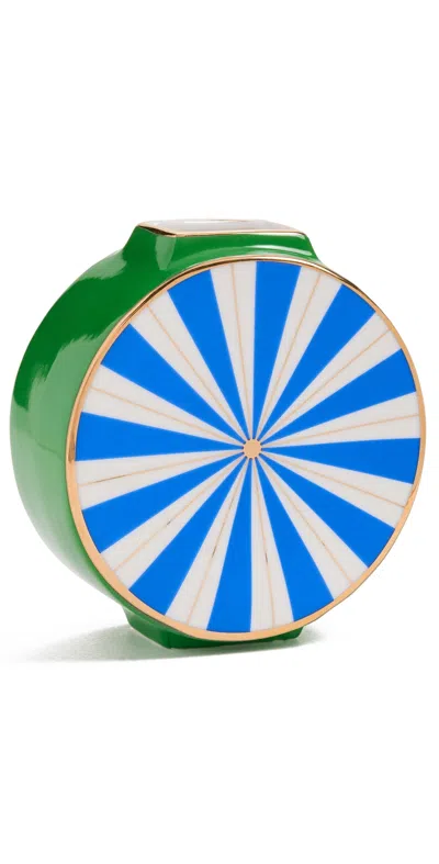 Jonathan Adler Portofino Circle Vase Blue/green In Bluegreen