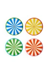 Jonathan Adler Portofino Coaster Set In Multi-color Stripes