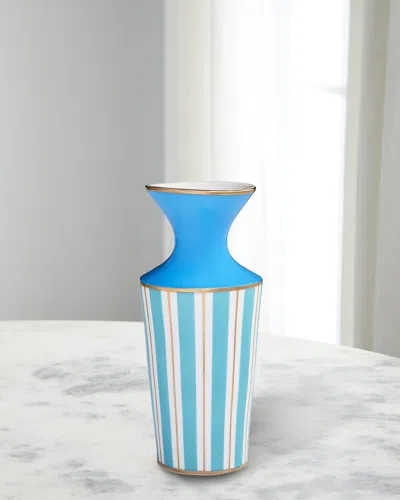 Jonathan Adler Portofino Cuff Vase - 9" In Blue