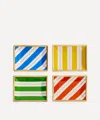 Jonathan Adler Portofino Petite Striped Tray Set Of 4