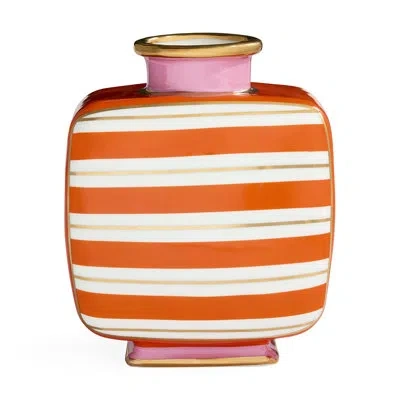 Jonathan Adler Portofino Square Vase In Orange