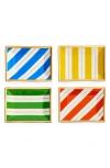 Jonathan Adler Portofino Tray Set In Candy-colored Stripes