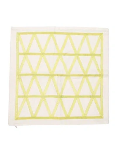Pre-owned Jonathan Adler Positano Helix Throw Pillow Cover In Green/neutrals