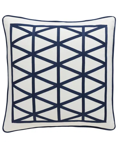 Jonathan Adler Positano Outdoor Helix Pillow - 20 X 20 - Navy/w