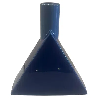 Pre-owned Jonathan Adler Postmodern Memphis Style Glazed Ceramic Vase By  In Purple
