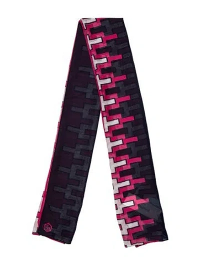 Pre-owned Jonathan Adler Printed Scarf In Blue