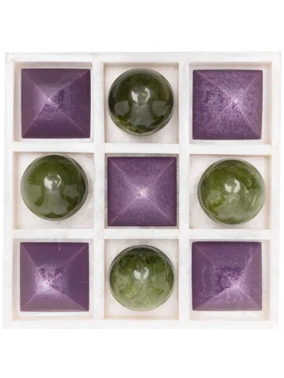 Jonathan Adler Mustique Acrylic Tic-tac-toe Set In Purple