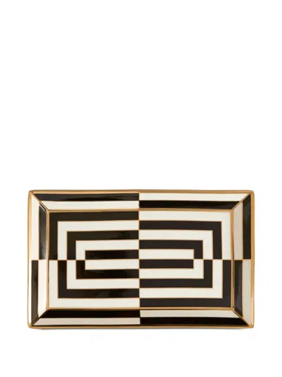 Jonathan Adler Rectangle-shape Decorative Tray In Black