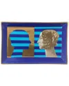 Jonathan Adler Renaissance Rectangle Tray In Blue