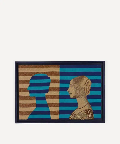 Jonathan Adler Renaissance Stripes Beaded Art