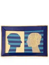 Jonathan Adler Renaissance Rectangle Tray In Blue