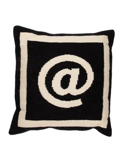 Pre-owned Jonathan Adler Reversible Letter Throw Pillow