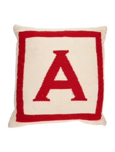 Pre-owned Jonathan Adler Reversible Letter Throw Pillow