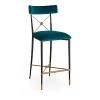 Jonathan Adler Rider Counter Stool, Blue In Rialto Peacock