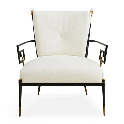 Jonathan Adler Rider Upholstered Armchair In White