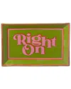 Jonathan Adler Right On Rectangle Tray In Green