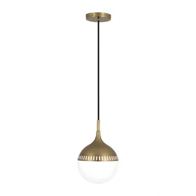 Jonathan Adler Rio 1 - Light Single Globe Pendant In Antique Brass