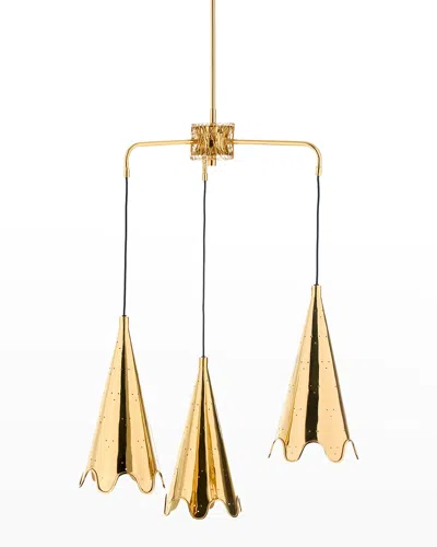 Jonathan Adler Ripple Mutli Pendant Chandelier In Gold