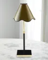 Jonathan Adler Ripple Rechargeable Led Table Lamp In Olive