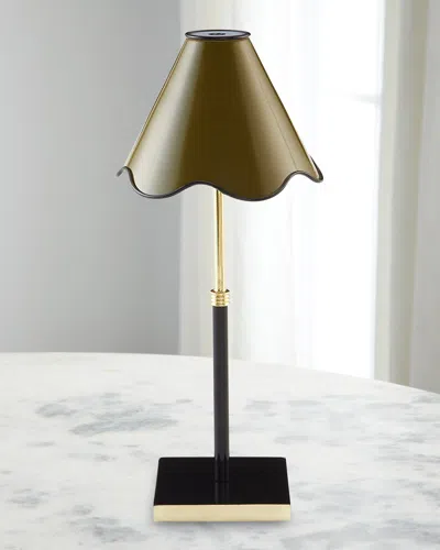 Jonathan Adler Ripple Rechargeable Led Table Lamp In Olive