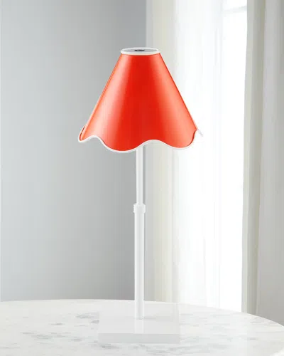 Jonathan Adler Ripple Rechargeable Led Table Lamp In Red