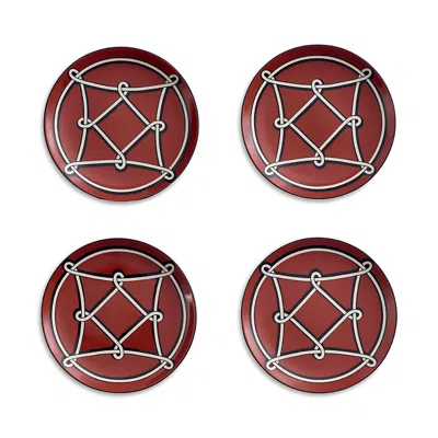 Jonathan Adler Rita Coasters, Set Of 4 In Red