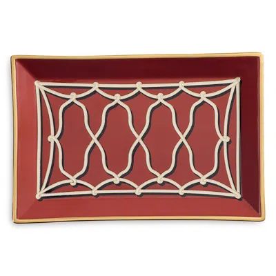 Jonathan Adler Rita Rectangular Tray In Red