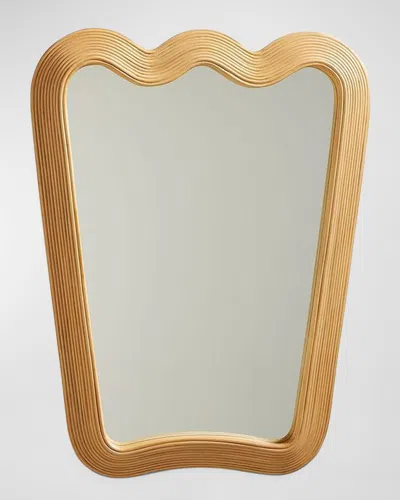 Jonathan Adler Riviera Ripple Mirror In Brown