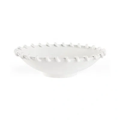 Jonathan Adler Rivoli Oval Bowl In White