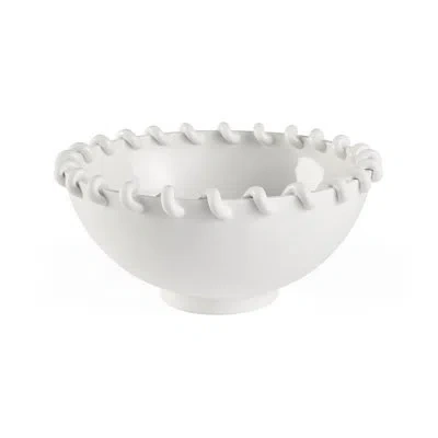 Jonathan Adler Rivoli Round Bowl In White