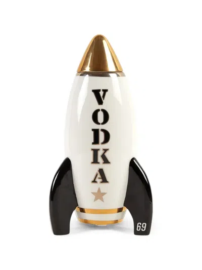Jonathan Adler Rocket-shaped Porcelain Decanter In Neutral