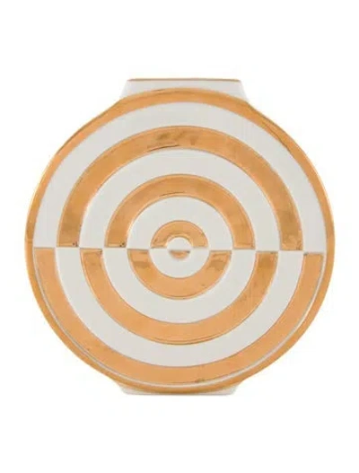Pre-owned Jonathan Adler Round Vase In White